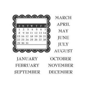  Clear Stamps 4 Inch by 4 Inch, Calendar Arts, Crafts 