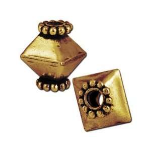    12mm Brass Plated Antique Gold Bali Style Diamond Beads: Jewelry