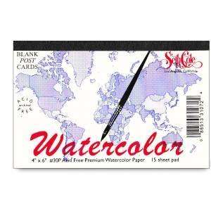  Seth Cole Blank Watercolor Postcards 6 in. x 4 in. pad of 
