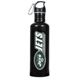   New York Jets NFL 26oz Black Stainless Steel Water Bottle Everything