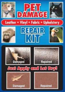 Pet Damage LEATHER VINYL FABRIC REPAIR Kit Just APPLY&DRY 