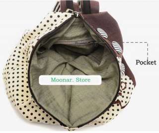 Girls Canvas Backpack Rucksack Shoulder Bag Cute Shopp  