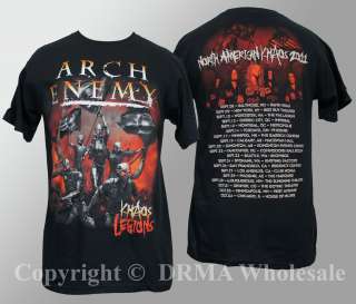 Authentic ARCH ENEMY Khaos Legion Tour 2 Sided T Shirt S M L XL XXL 