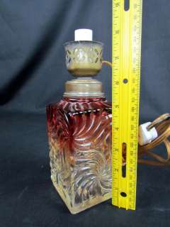 Antique Baccarat Miniature Art Glass Oil Lamp  