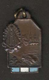 Religious Christianity Medal Virgen De Lujan & Flag  
