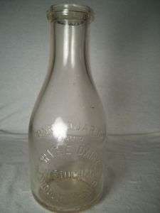 Vintage Milk Bottle PRAIRIE DAIRY CW BAUGHMAN MICHIGAN  