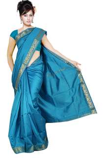 NEU bollywood kleid Indian Art Silk Sari saree Curtain  