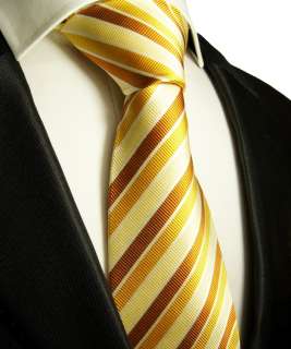 Krawatte gold braun 100% Seidenkrawatte Paul Malone 272  