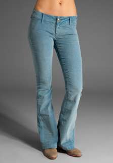 FREE PEOPLE Corduroy Flare Jeans in Antique Blue  