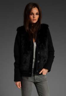   Fox Faux Fur Cardigan in Black at Revolve Clothing   Free Shipping