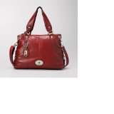 FOSSIL Damen Handtasche Umhängetasche aus rotem Leder Maddox Conv 