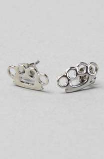 Accessories Boutique The Knuckle Up Earrings in Silver  Karmaloop 