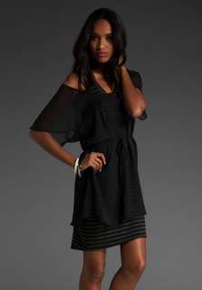 ELLA MOSS Bellah Stripe Double Dress in Black at Revolve Clothing 