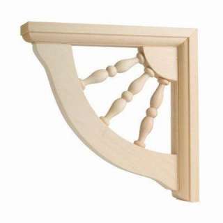 Spindle 5 lb. 7 in. x 1 1/2 in. x 7 in. Wooden Decorative Brackets (2 