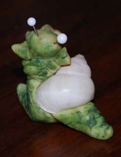   Hand Sculpted Polymer Clay Snail for Fairies or Fairy Garden  