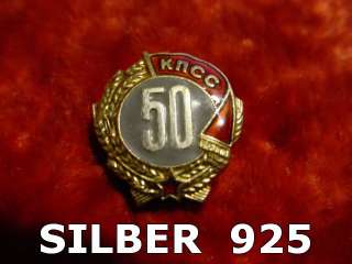 DED Silber 925 Orden Russland 50 Jahr Partei KPSS UdSSR  
