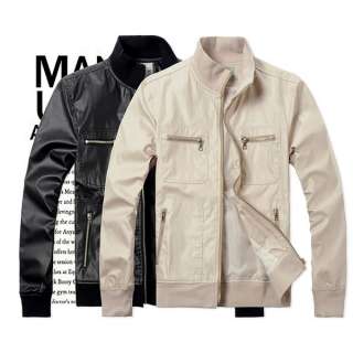 New Mens Slim Fit Zipper Jackets Coats 2 colours 3 sizes  