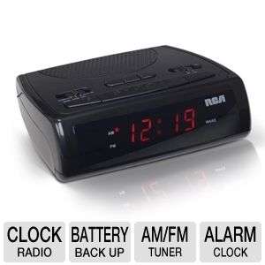 RCA RC100 AM/FM Clock Radio   Easy to use, Battery Back up, Sleep and 