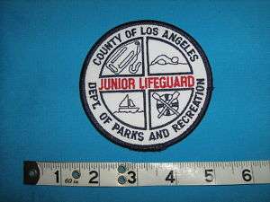COUNTY LOS ANGELES CA PARKS JUNIOR LIFEGUARD Patch  