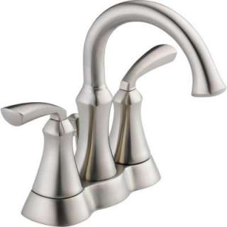 Delta Mandara 4 in. 2 Handle High Arc Bathroom Faucet in Stainless 
