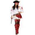  Piratenkostüm Damen Kostüm Piratin, Kleid Jacke Hut 