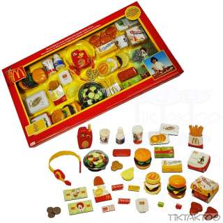 Mc Donalds Fastfood Spielzeug Set Mealtime Set 50 tlg für Spielküche 