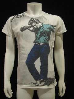 James Dean Giant Suedhead Film Movie T Shirt Vintage Re Printed Mens 