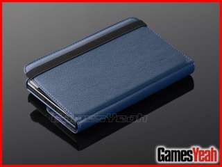 Blue For Kindle Fire PU leather Case Cover/Car Charger/USB Cable 