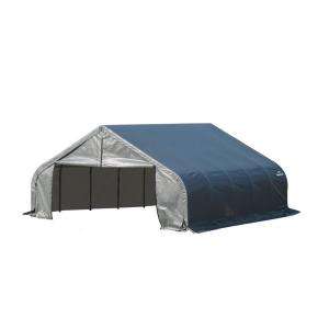   Ft. X 10 Ft. Grey Cover Peak Style Shelter 80043.0 