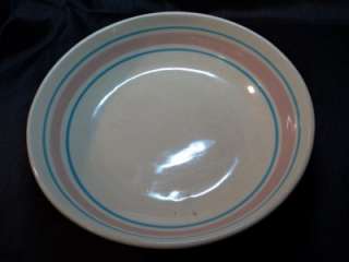 VINTAGE McCOY POTTERY    PINK AND BLUE SPAGHETTI BOWL  