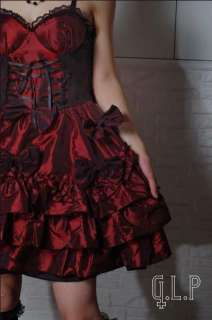 GLP Gothic Lolita Kleid Abendkleid rot dunkelrot wein  