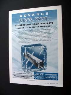 Advance Transformer Fluorescent Lamp Ballasts print Ad  