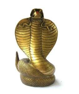 Bronze Snake Cobra Figure Statue 6High  
