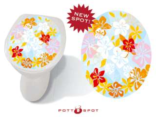 Pott Spot Design Klodeckel Aufkleber Flower Power NEU  