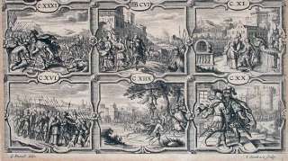 1686 Sandrart Luther Bible Leaf 11 Vignettes RISE & FALL OF SAUL DAVID 