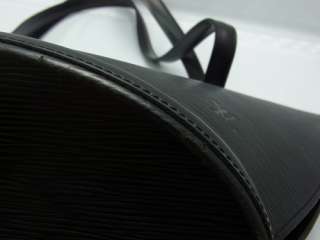   Authentic Epi Leather saint jacques shopping Tote Bag Purse Black