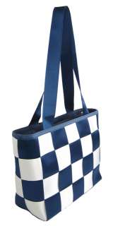 SEATBELT PURSE WHITE NAVY blue checkered hand bag NY Giants SAILOR 