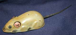 1950S  1960S TIN LITHO FRICTION TOY MOUSE MADE IN JAPAN  