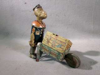   Vintage 1930s MARX Popeye Express Tin Litho KEY Wind Up TOY WORKS
