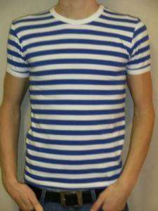 mens nautical stripey t shirt preppy S M L all colours  