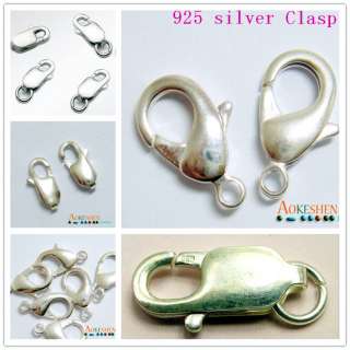 Various 925 Sterling Silver Flat Lobster Clasps Jewelry fingidngs SMG 