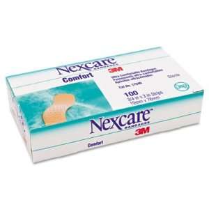  Nexcare Comfort Strip Bandages,3/4x3,100/BX   3/4x3, 100 