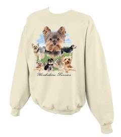 Yorkie Yorkshire Terrier Lawn Dog Crewneck Sweatshirt S   5x  