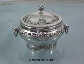 EDWARDIAN SILVER TEA CADDY WILLIAM HUTTON  