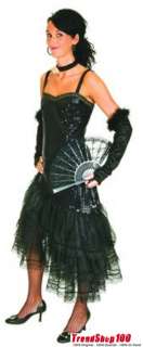Damenkleid Damen Kleid Kostüm Flamenco Spanierin Schwarz Karneval Gr 