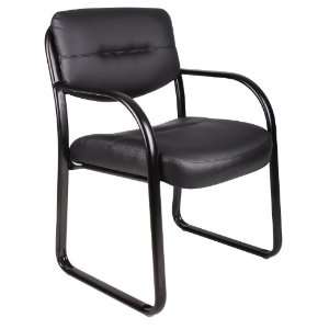   BOSS LEATHER SLED BASE SIDE CHAIR W/ ARMS   Delivered