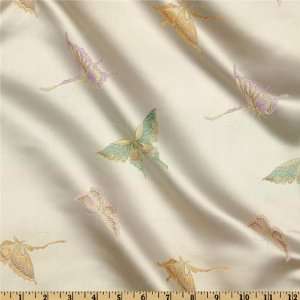  44 Wide Chinese Brocade Butterflies Pink Fabric By The 