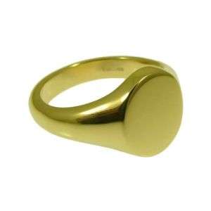NEW Oval Pinky Signet Ring Hallmarked 9K Solid Gold  