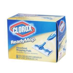  Clorox ReadyMop Absorbent Cleaning Pads, White, 8/Pack 