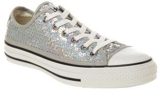 Converse All Star Ox Low Silver Sequins Trainers  
